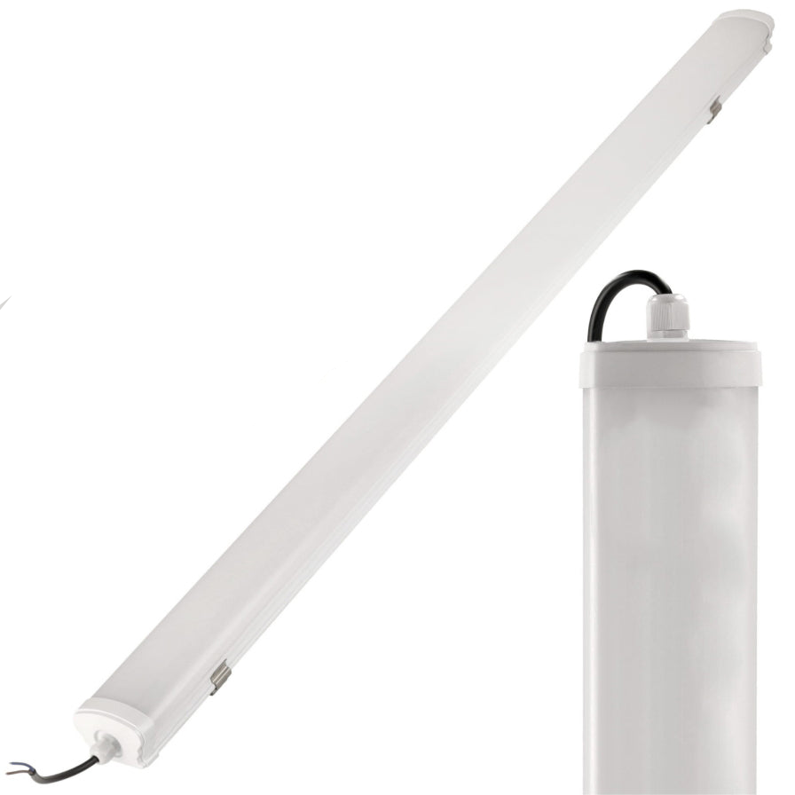 Lampa LED, Zola, 60 W, 4000 K, 5400 lm, tub tip neon, rezistenta la apa, IP65, accesorii montare incluse, 120 cm, alba Lampa LED, Zola, 60 W, 4000 K, 5400 lm, tub tip neon, rezistenta la apa, IP65, accesorii montare incluse, 120 cm, alba